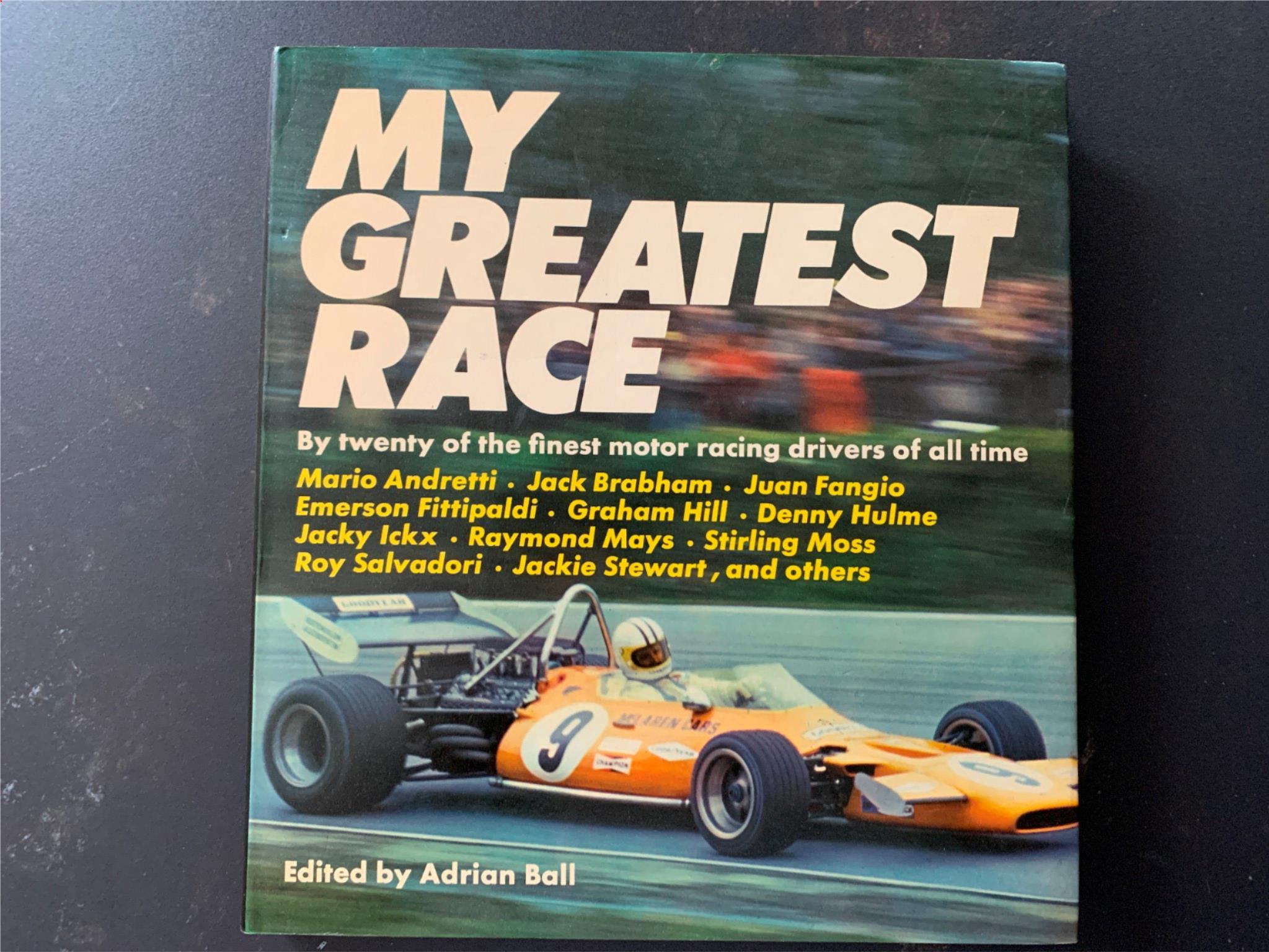 WOW RARE My Greatest Race multi signed 3 world champions formula 1 Legends