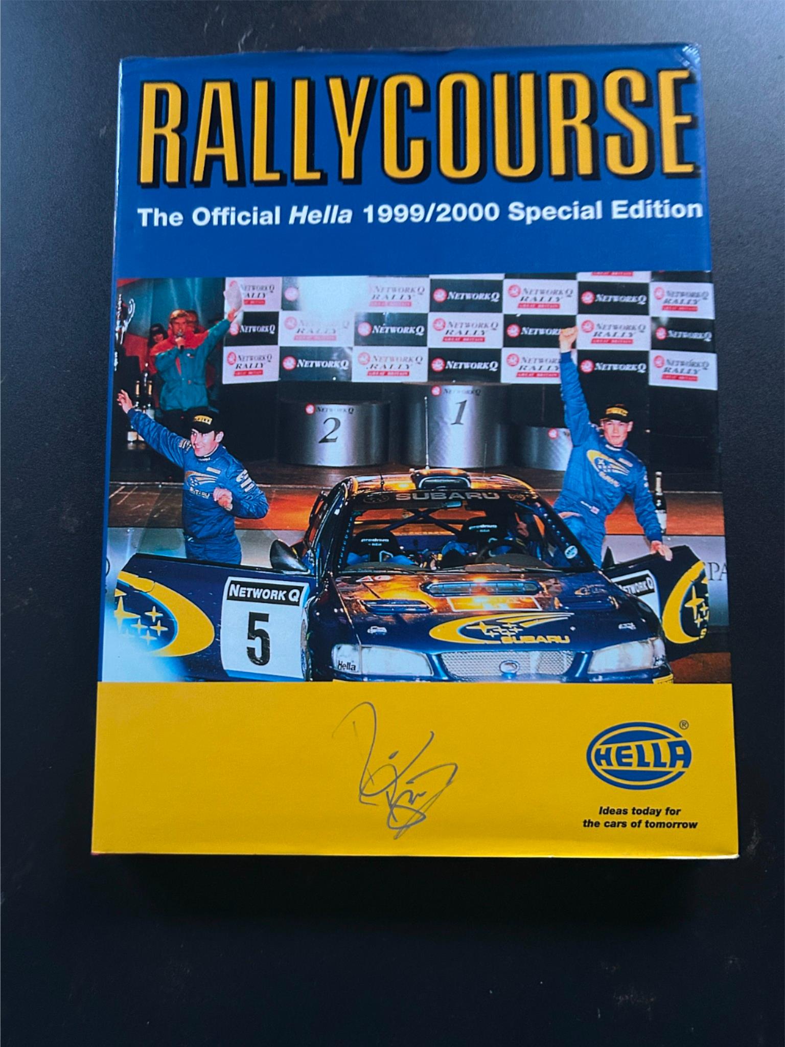 Rare Rallycourse Official Hella 1999/2000 signed Richard Burns & Hannu Mikkola
