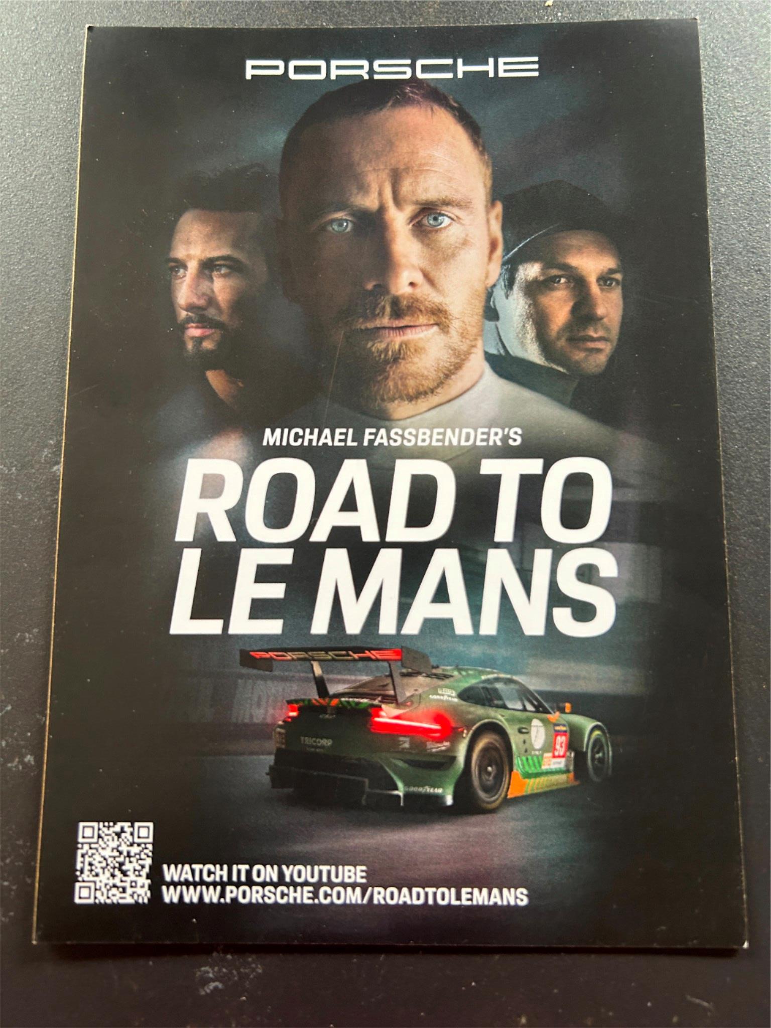 Porsche 911 6x8 promo Teamcard Le Mans 2024 Michael Fassbender's Road to Le Mans