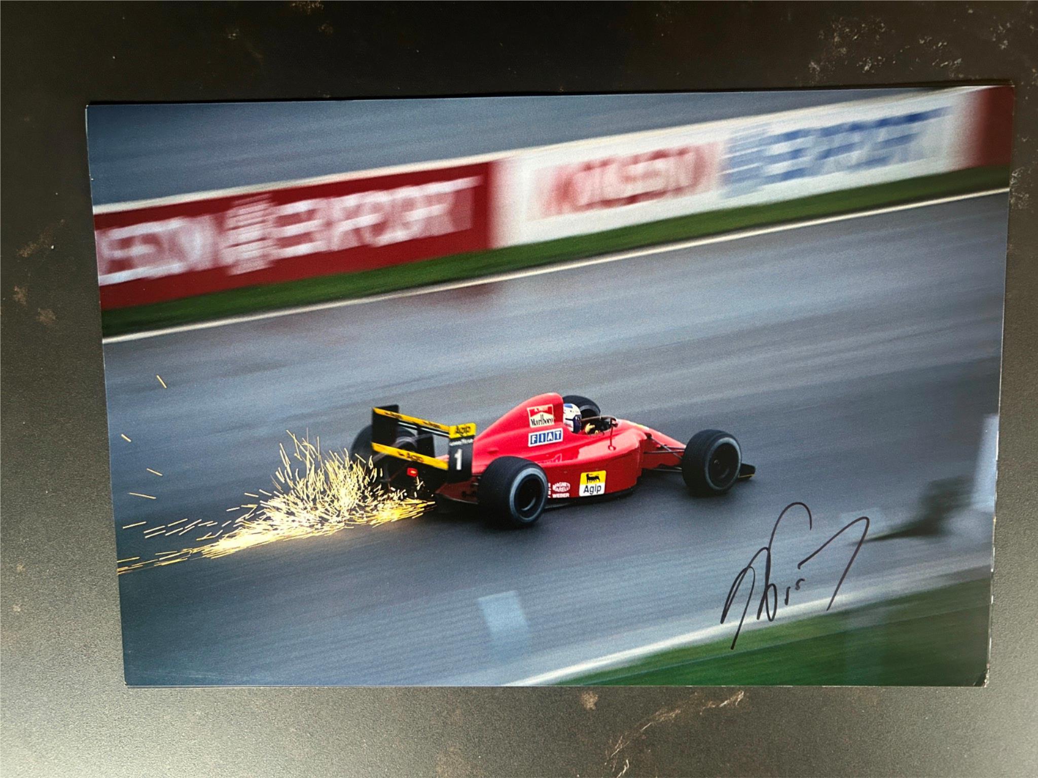 Signed 18x12 photo Alain Prost Ferrari 641/2 Gilles-Villeneuve Canadian GP 1990