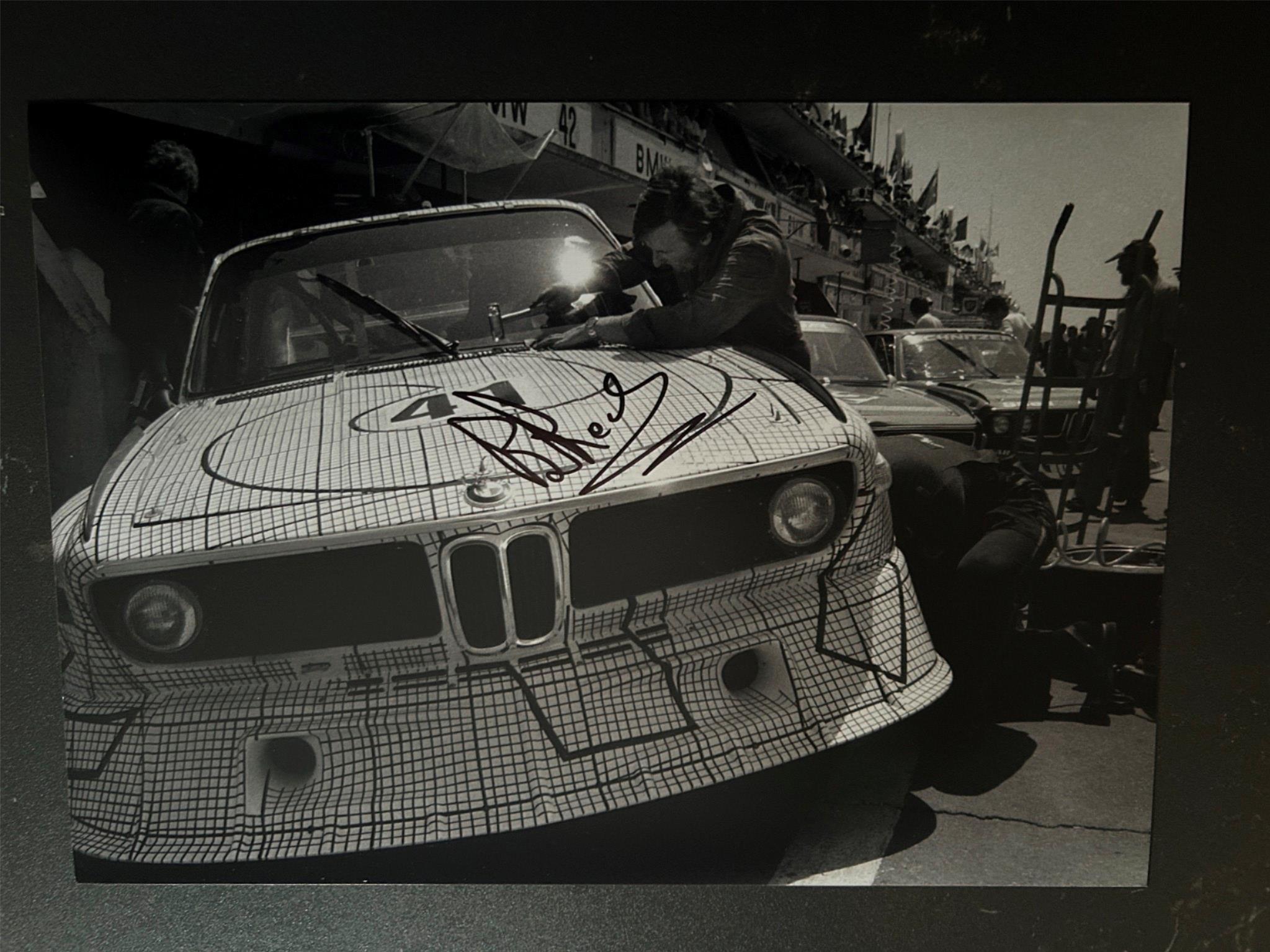 Signed12x8 photo Brian Redman BMW Motorsport BMW 3.0 CSL Le Mans 24hrs 1976