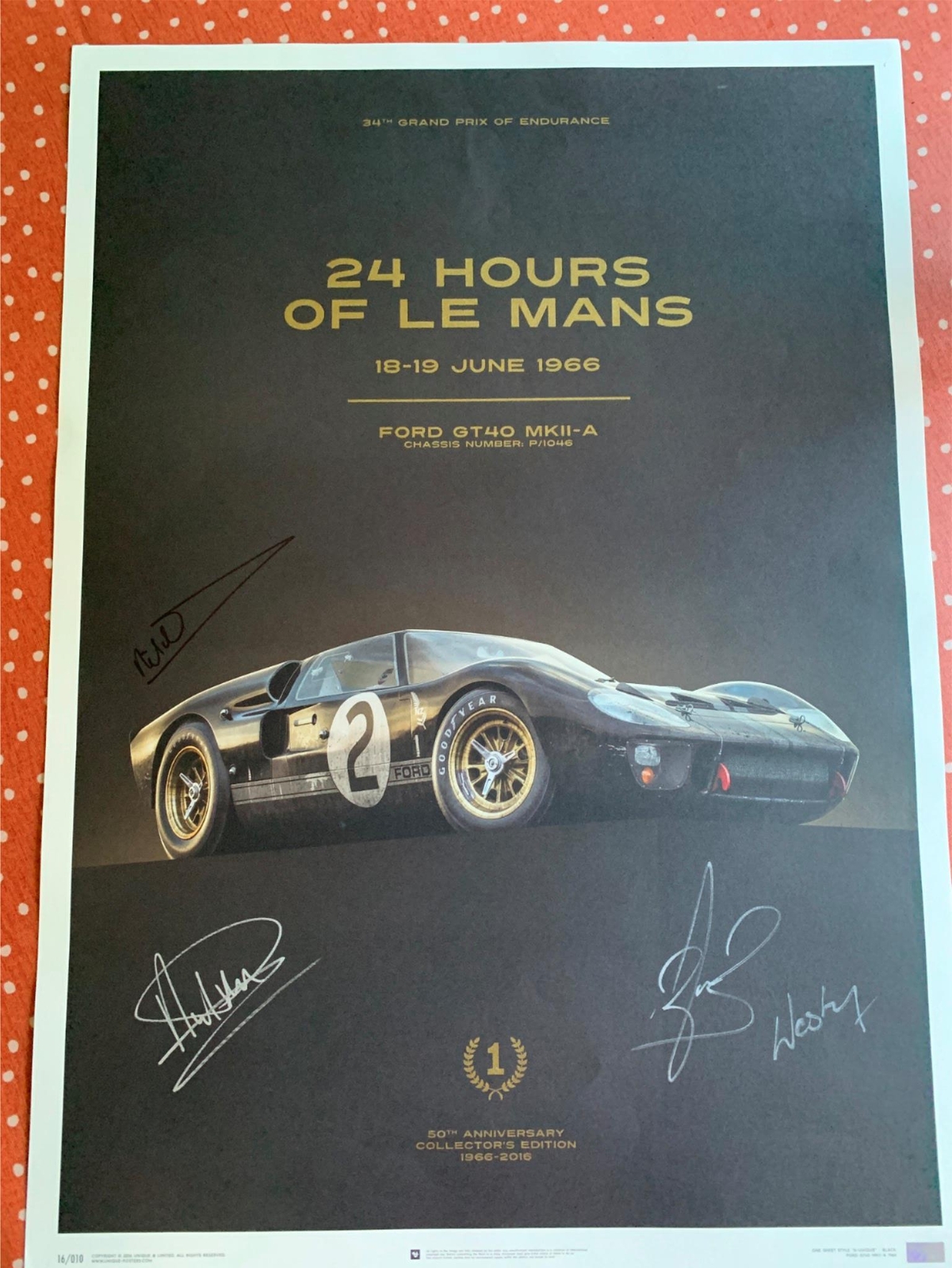 RARE Ford GT40 Black 24h Le Mans 1966 Collector's Edition SOLD OUT MULTI SIGNED