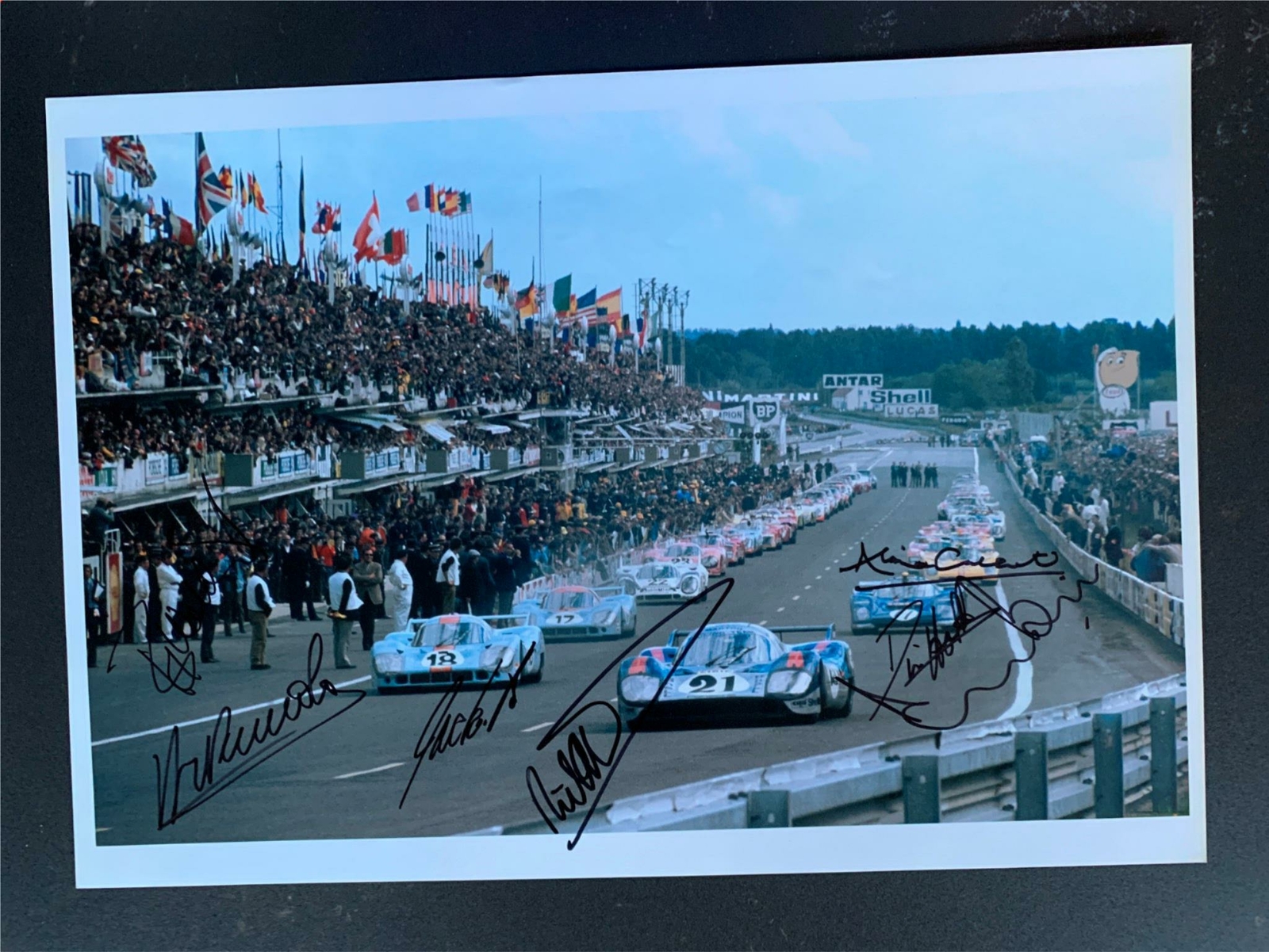 Sutton 16x12 photo le mans 24 hrs 1971 multi signed